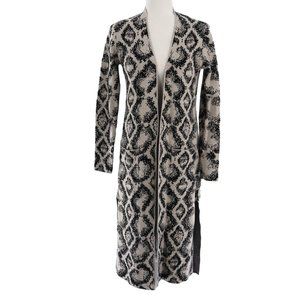 For Thee Duster Cardigan Womens M Black Boho Eclectic Urban Mob Wife Lagenlook